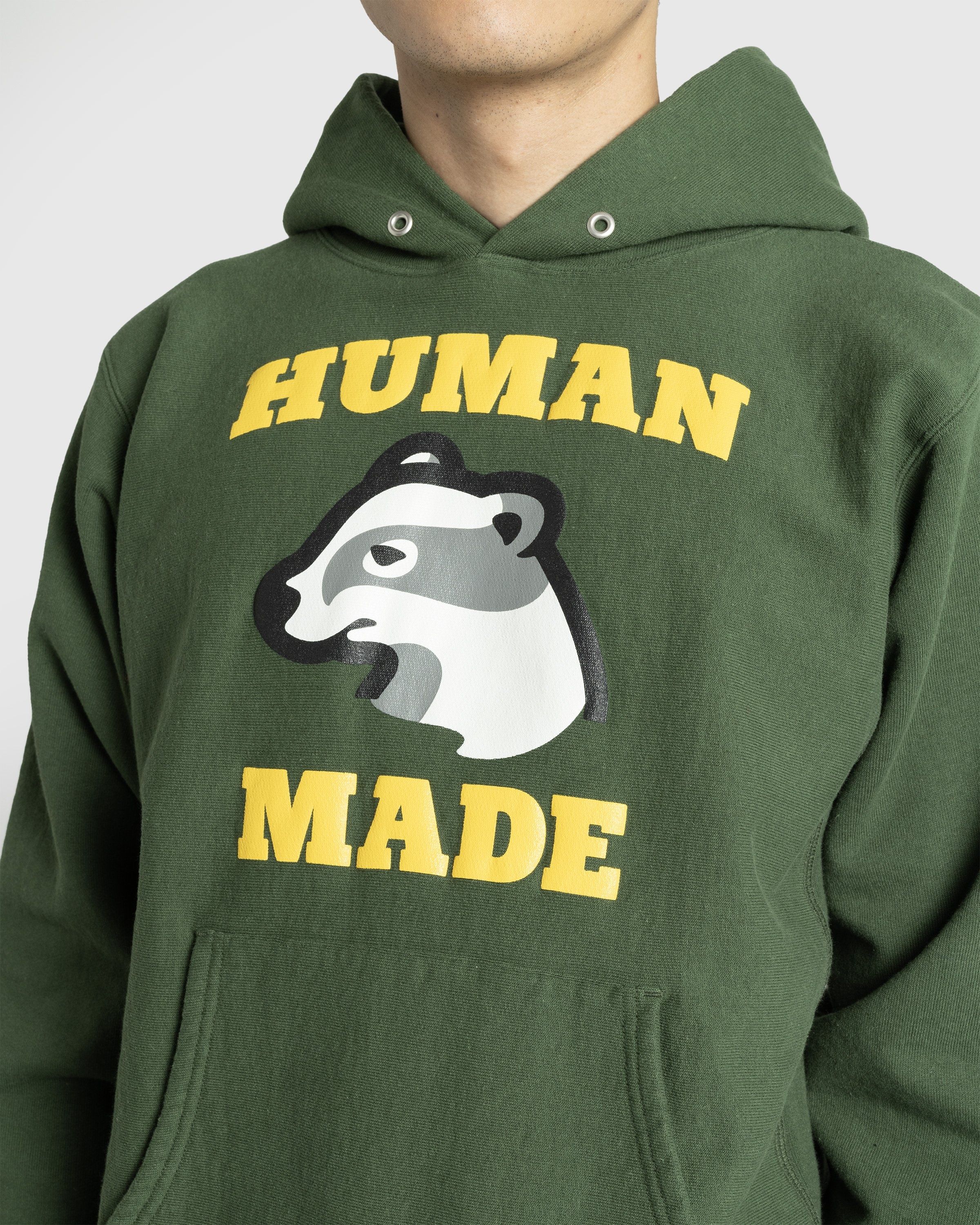 Human Made Heavyweight Logo Hoodie Green Highsnobiety Shop